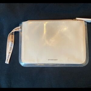 Burberry Ivory Pouch with Logo